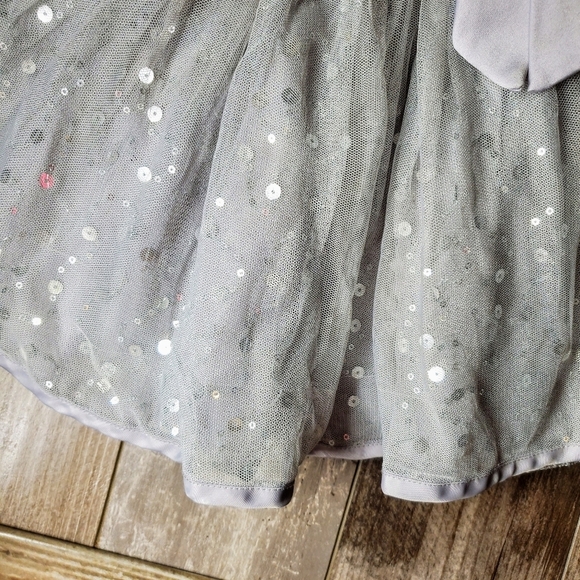 Nanette Lepore Girls Silver Gray Sequin Formal Holiday Dress Size 24m EUC - Picture 11 of 16